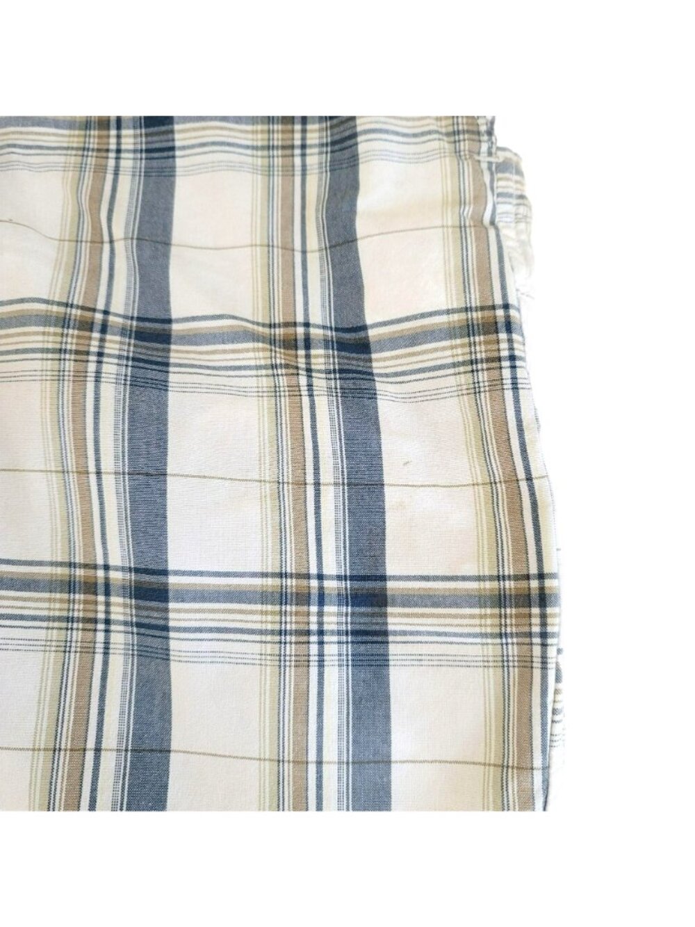 Kirra Golf Shorts Men's Plaid Bermuda White Blue Tan Plaid Cotton Size 34 LH8041 - Picture 4 of 6